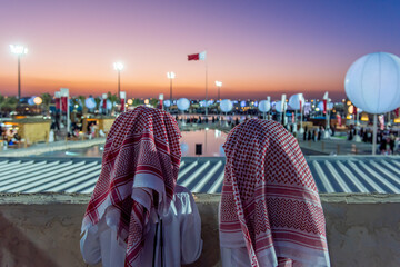 Doha, Qatar - December 14, 2023: Qatar National Day Celebration at Darb Al Saai Um Salal Doha. No...