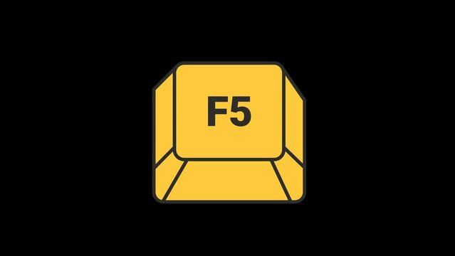 F5 Key Pressing Animation with Transparent Background 