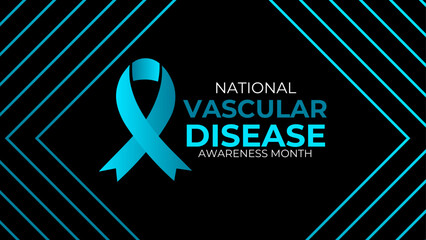 September is National Vascular Disease Awareness Month background template. Holiday concept. background, banner, card, poster with text inscription and standard color. Vector illustration
