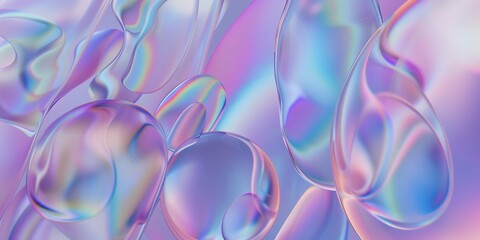 Minimalist Holographic Background, Smooth Forms, Shapeless, Glass-like