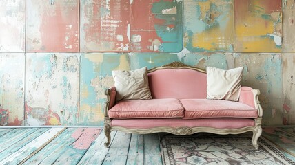 Sorbet Spring Shades in a Cracked, Distressed Texture