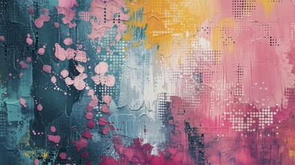 Modern Tech Look: Digital Pixelated Texture in Sorbet Spring Colors