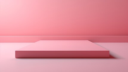 Pink and white podium with pink background and Easter eggs. 3d render illustration, generative ai, 