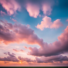 Sky,clouds background and texture. Dramatic amazing sky and clouds from above at sunset. Abstract...