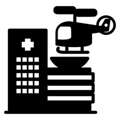 Hospital building icon