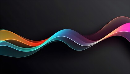 Abstract Colorful Wavy Glass Background. Ai Generative