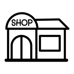 Shop building icon