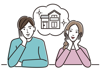 マイホーム購入について考える若い夫婦