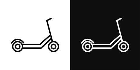 Scooter Bike Icon Set. Vector Illustration