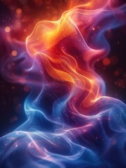 Fototapeta premium Vibrant Colorful Line Illustration