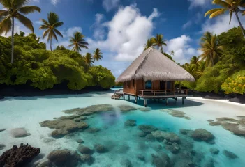 Crédence de cuisine en verre imprimé Bora Bora, Polynésie française beach in maldives