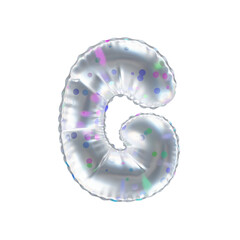3D polka dot pattern transparent helium balloon letter G