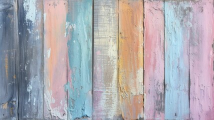 rough, rustic wood texture painted in pastel sorbet spring colors