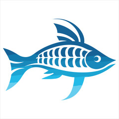 fish silhouette icon simple vector black and white wh