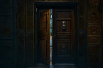 dark blue door