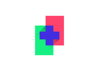 Abstract medical cross, Growing cross