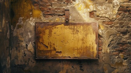 Old sign on old wall