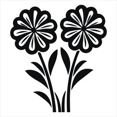 beautiful simple icon vector flowers