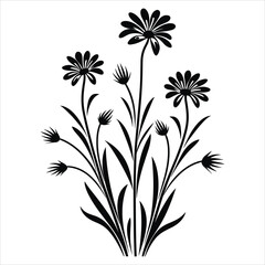 beautiful simple icon vector flowers