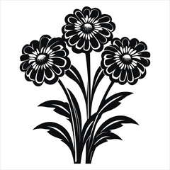 beautiful simple icon vector flowers
