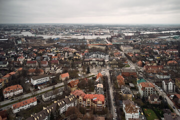 Aerial view of the city