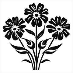 beautiful simple icon vector flowers