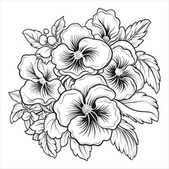 beautiful simple icon vector flowers