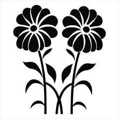 beautiful simple icon vector flowers