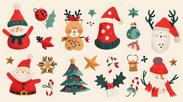festive holiday-themed clip art