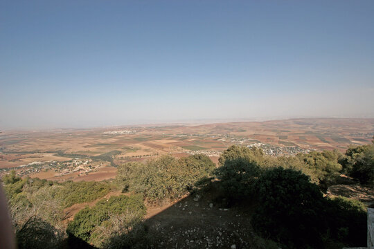 Holy Land view from Basilica of the Transfiguration, Mount Tabor, Israel