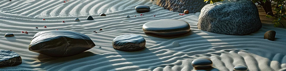 Foto auf Acrylglas close up of a stone zen garden  © sam richter