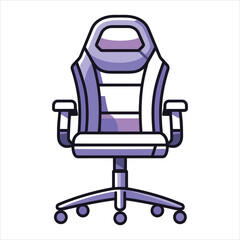 gaming chair flat icon  style of simple vector