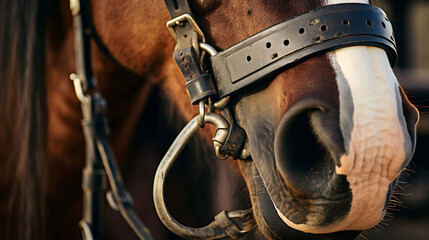 A close-up of a horse's muzzle