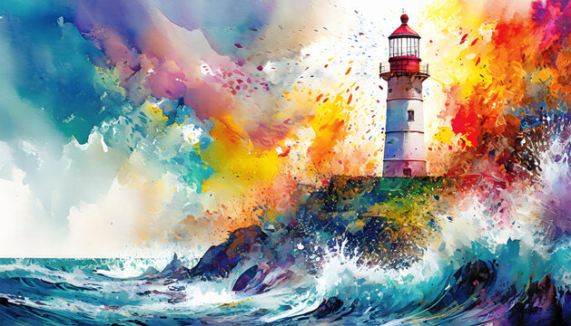 Vivid lighthouse
