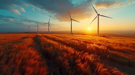 Tragetasche Wind energy: Sustainable, green energy from wind, sun and water. Wind farms and wind turbines for a green energy future. © TopNotchTasteByBen