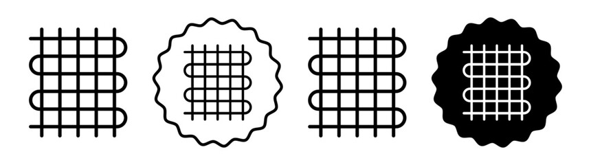 Condenser coil set in black and white color. Condenser coil simple flat icon vector