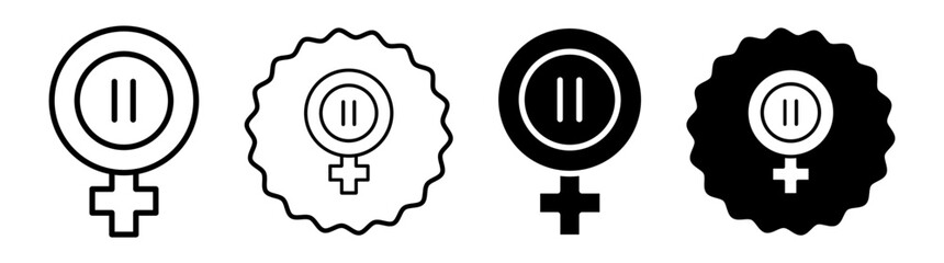 Menopause set in black and white color. Menopause simple flat icon vector