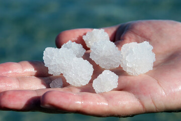 Big salt crystal from the Dead Sea, Israel