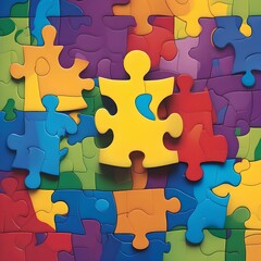 background of puzzle inspired for autism awareness