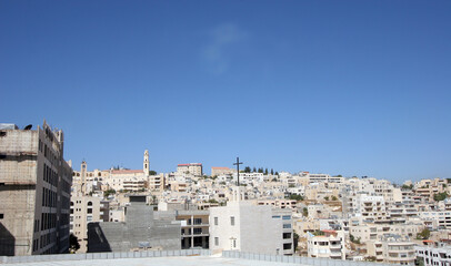 Fototapeta na wymiar Panoramic view of Bethlehem, Palestinian territories, Israel