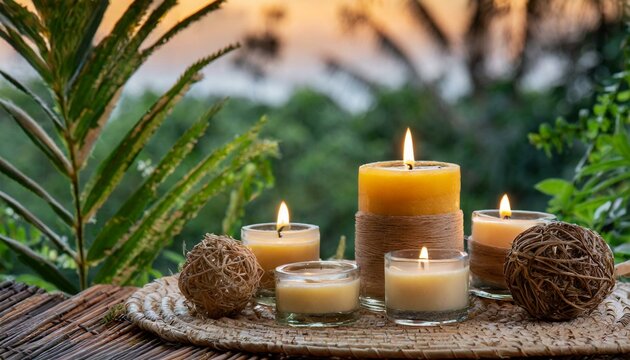 VELAS AROM&Aacute;TICAS EM CEN&Aacute;RIO NATURAL 