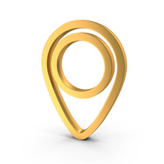 3D PNG  Golden Map Pointer, Location Map Icon, Gold Texture, Golden location pin or navigation, Web location point, pointer, Gold Pointer Icon, Location symbol. GPS, travel, navigation, place position