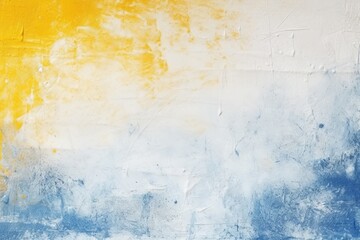 Fototapeta premium Damaged wall texture, blue and yellow colors, dirty colorful grunge background