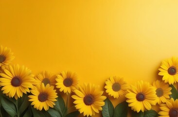 Obraz premium yellow flowers background