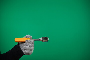 Ratchet Wrench, Short Ratchet, Mini Ratchet Wrench, Chrome Molybdenum Color Quick Release Double Head, Chrome Steel