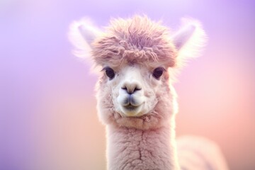 This photo shows a close up of a llama, with a blurry background creating a sense of depth.