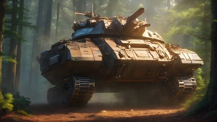 Obraz premium Future Tank Background Very Cool