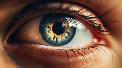 Fototapeten Close-up of a person's eye showing iris patterns © MuhammadAslam
