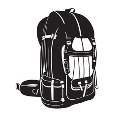 Travel bag, vector, white background