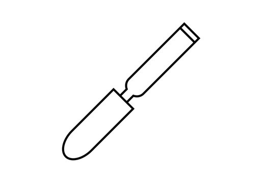 Icono negro de cincel o escalpelo.